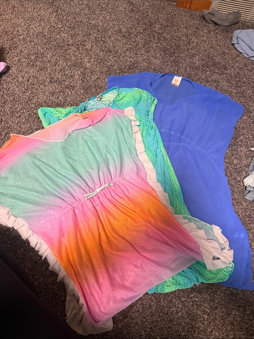 10 piece : Girls swim suit bundle! Size 10/12 w/ 3 swim cover ups! - Picture 15 of 16